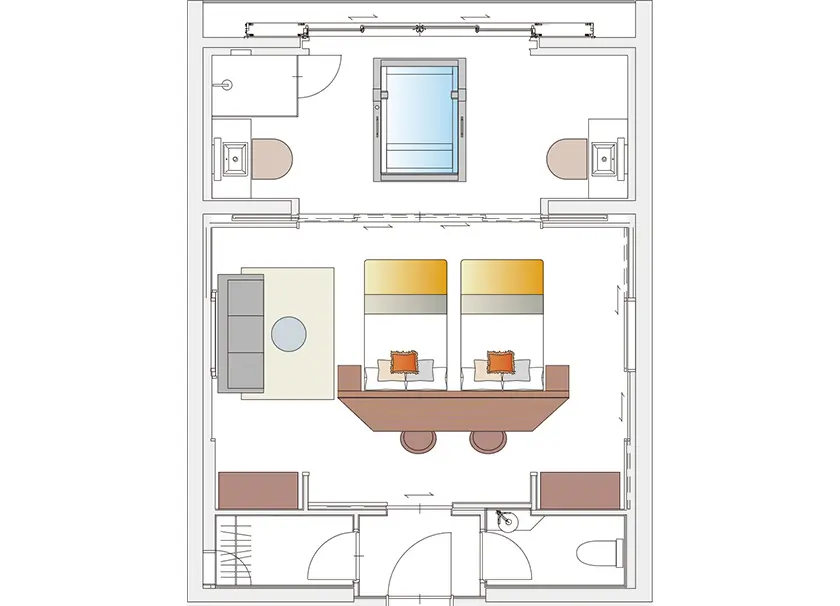 1F ツイン 間取り図