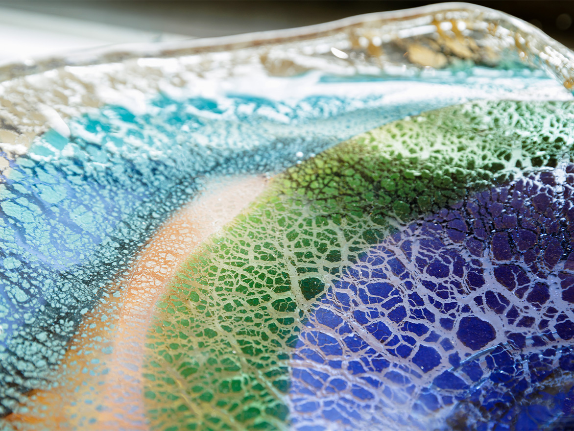 独特の柔らかな風合いが琉球ガラスの特徴。