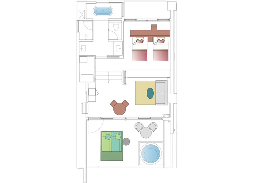 プレミアムツイン 間取り図