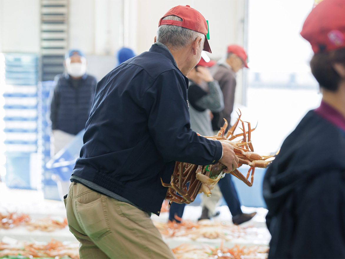 蟹は冬の風物詩