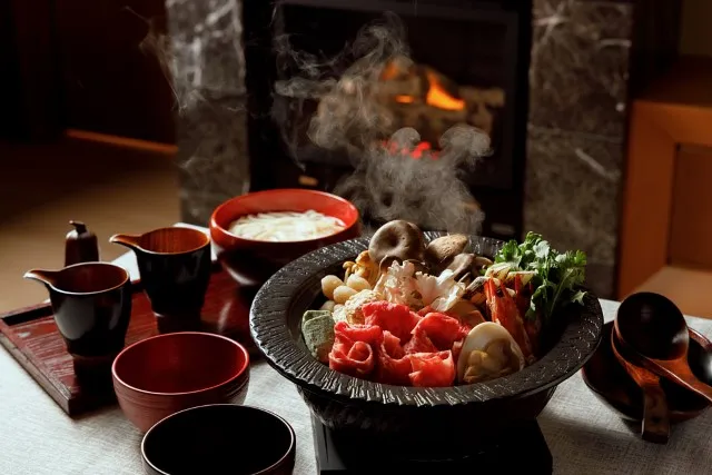 イメージ：【冬ごもり鍋】1日1室限定ヴィラ プライベート・ダイニングプラン／夕・朝食付